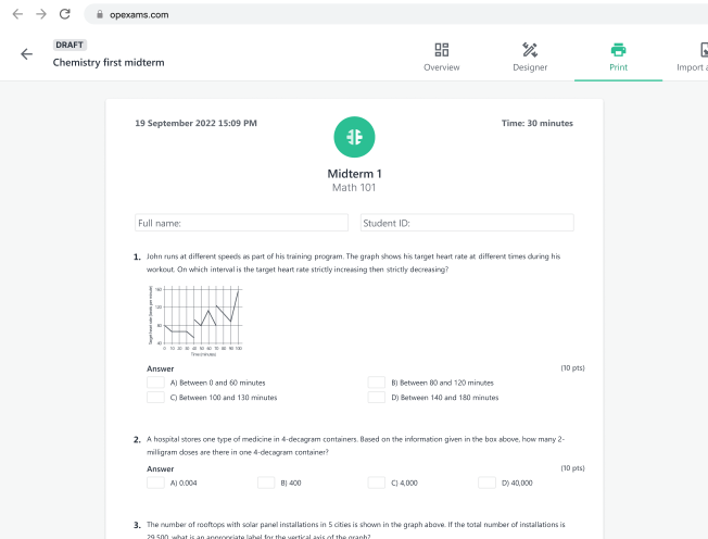 Effortless Exam Designing And Grading OpExams